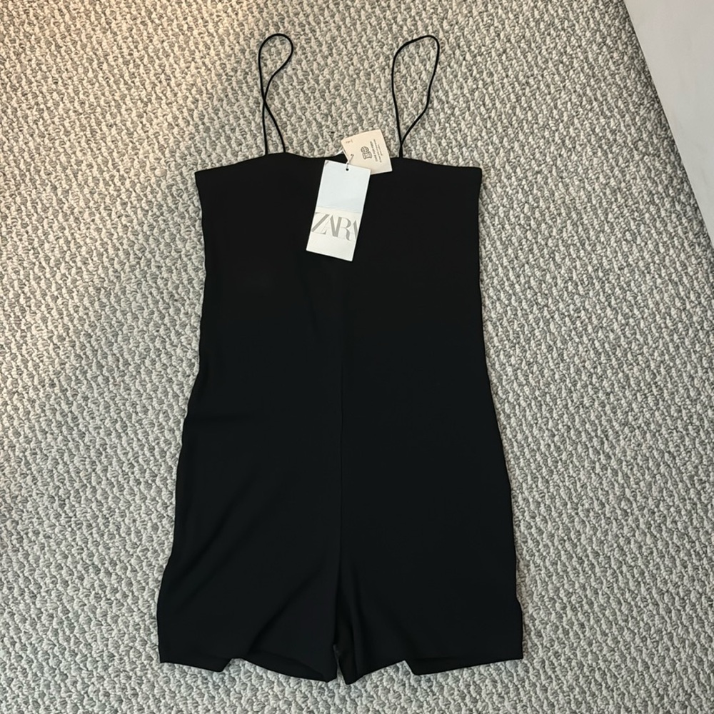 Zara Size L black bodysuit/romper